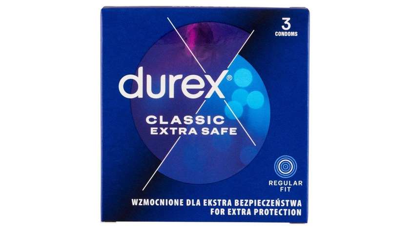 Durex Classic Extra Safe Regular Fit Condoms 3 Pcs