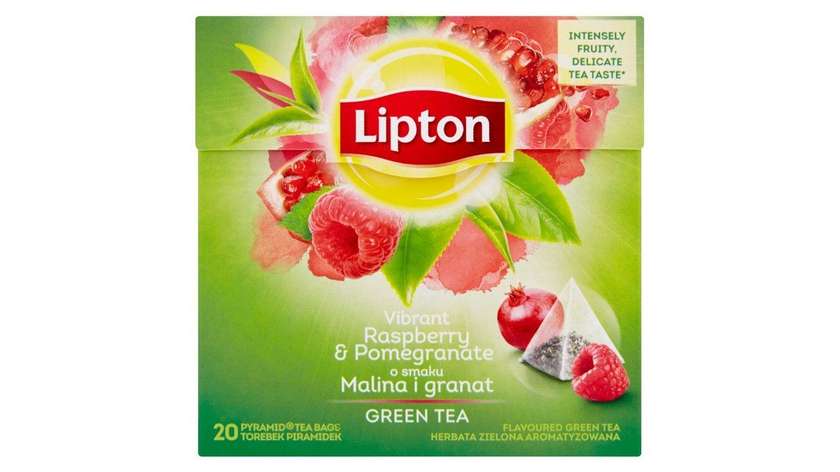 Lipton Green Flavored Tea Raspberry&pomegranate 20 Bags