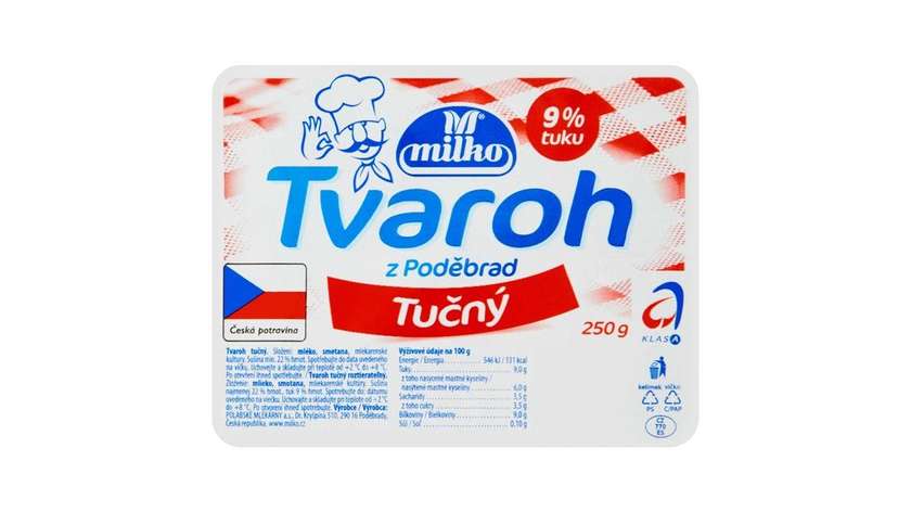 Milko Quark From Poděbrady, Full Fat 250g
