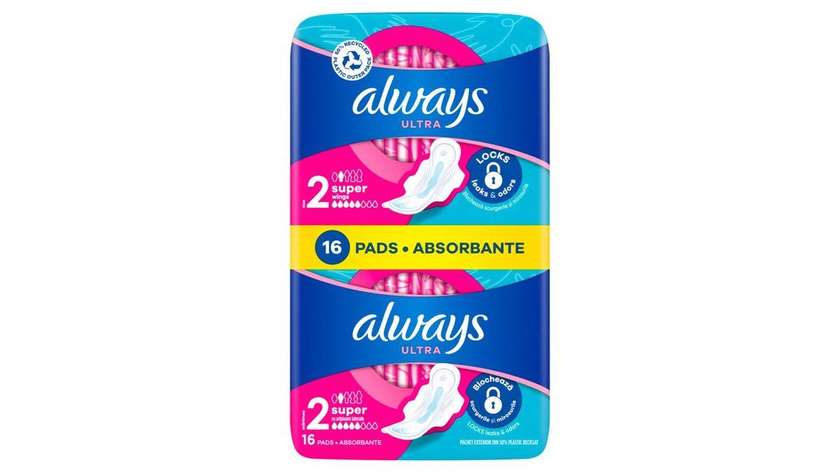 Always Ultra Den Sanitary Padslong (size 2) Wings 16 Pcs
