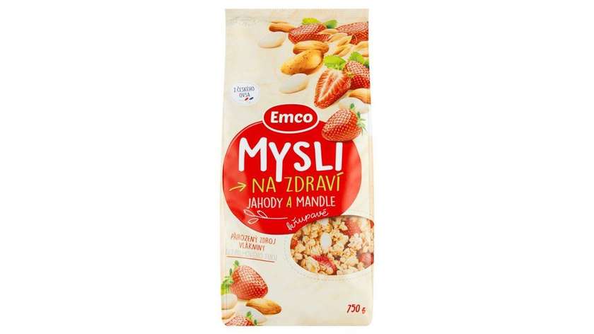 Emco Mysli na Zdraví Crispy Strawberries and Almonds 750g