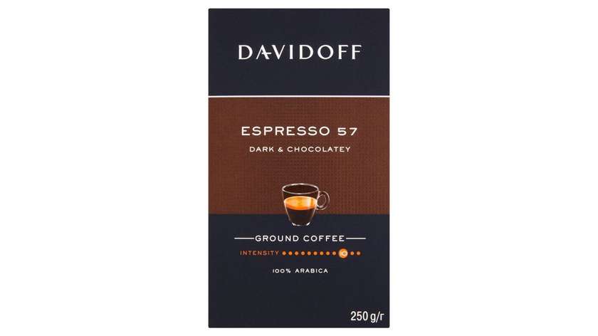 Davidoff Espresso 57 Dark & ​​chocolatey Roasted Ground Coffee 250g