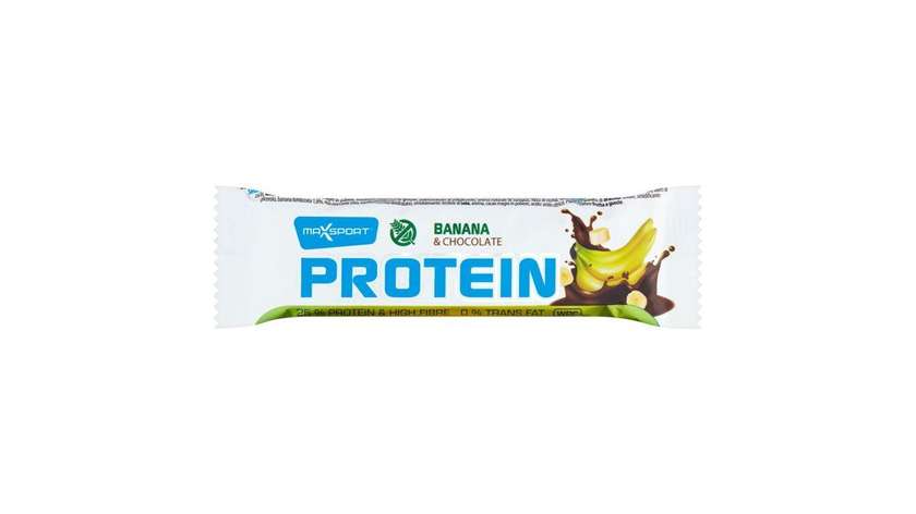 Maxsport Protein Protein Bar with Banana Dipped in Milk Chocolate 50g