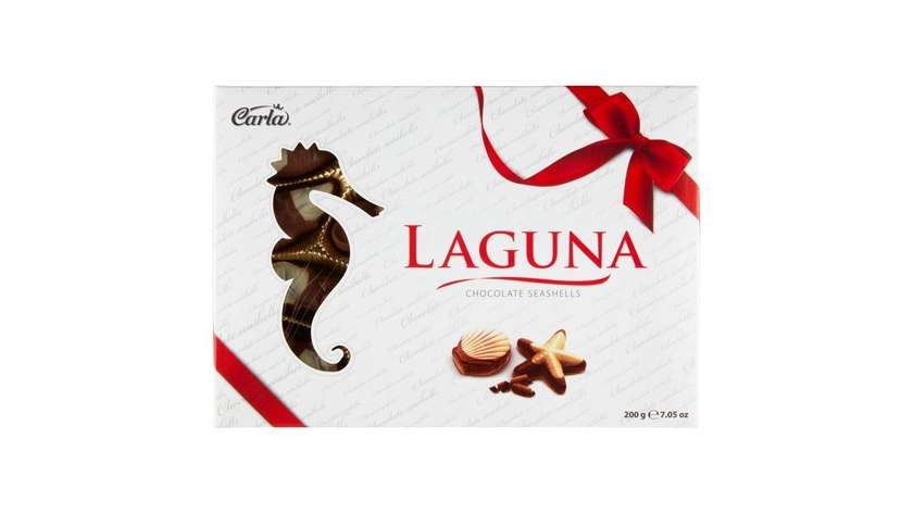 Carlalaguna Molded Candies with Hazelnut Filling in Milk and White Chocolate 200g
