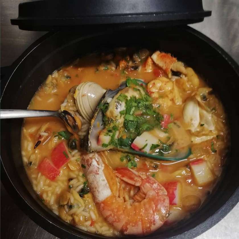 Seafood Rice for One