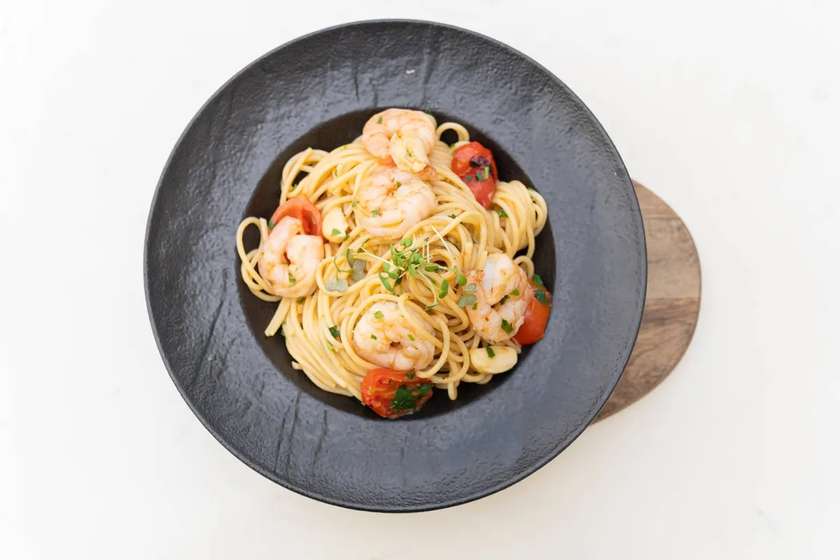 Spaghetti Aop and Gamberi