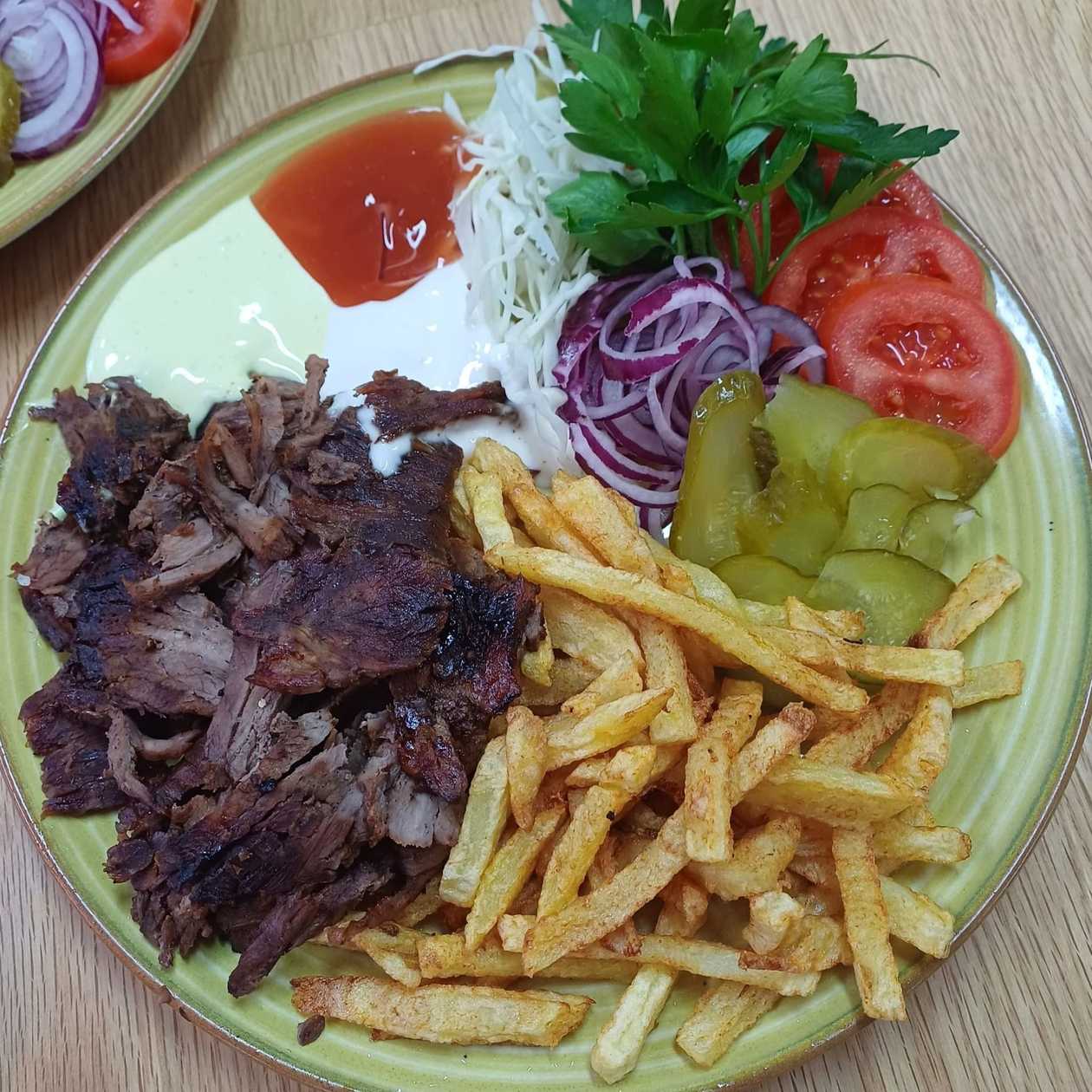 Beef and Mutton Kebab on a Plate
