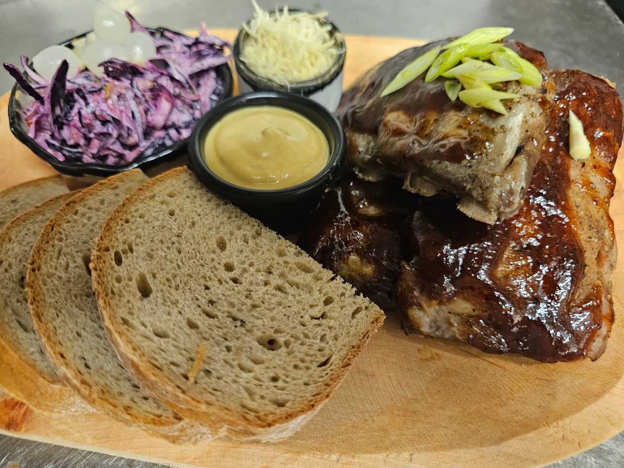 Pork ribs  Barbacoa in BBQ marinade