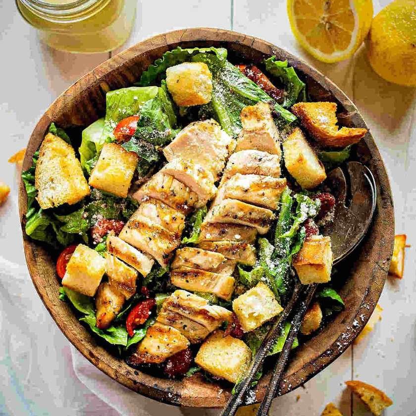 Caesar salad with Chicken Breast and Croutons