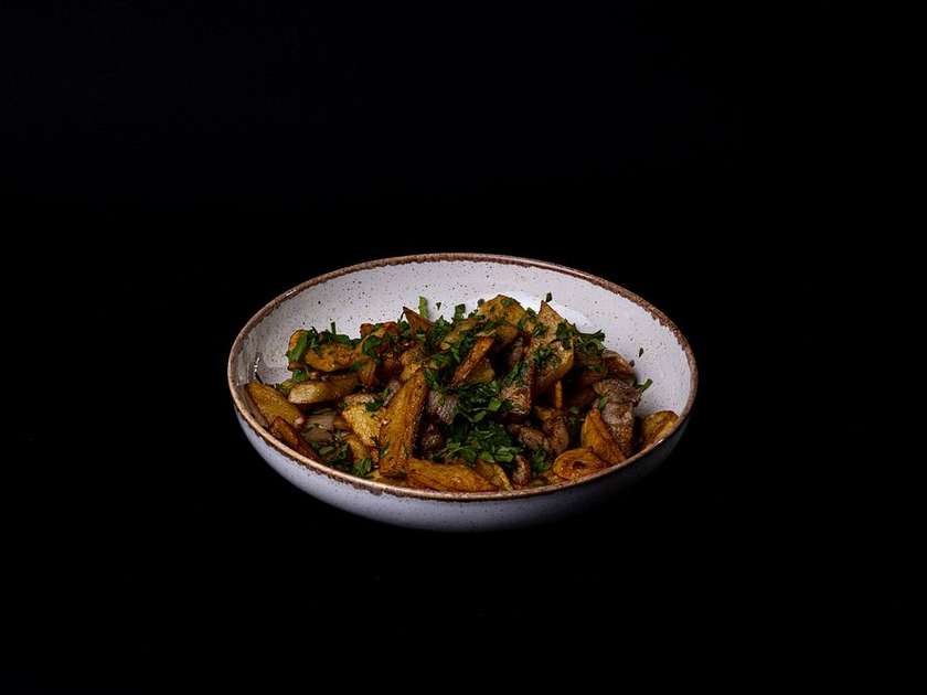 Fried Potatoes with Salo