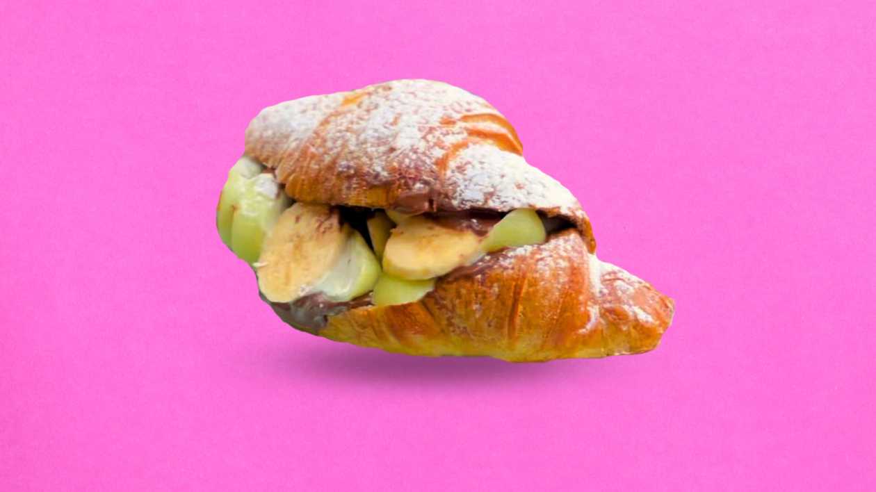 Croissant z Nutellą i Bananem