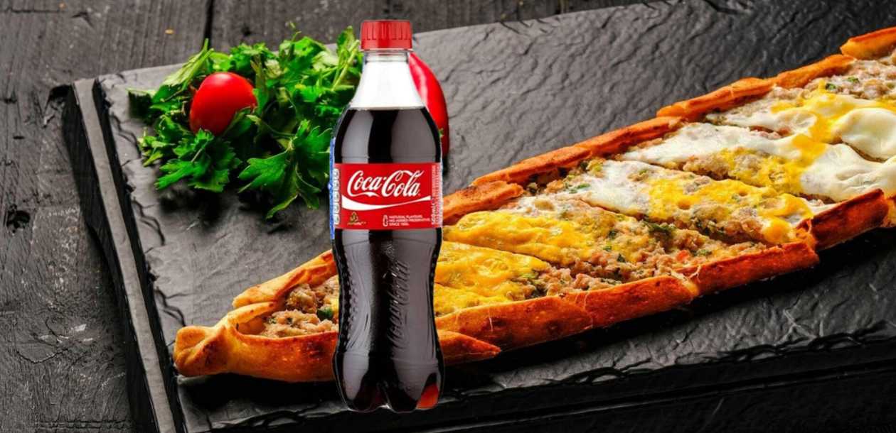 QİYMALİ YUMURTALI PİDE  + İçecek (300 ml.)