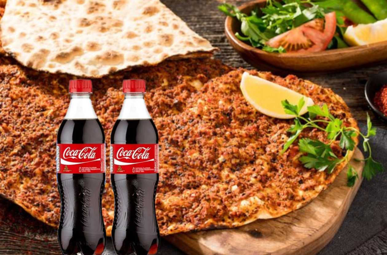 4 LAHMACUN  ( 35 cm.) + COLA (300 ml.)