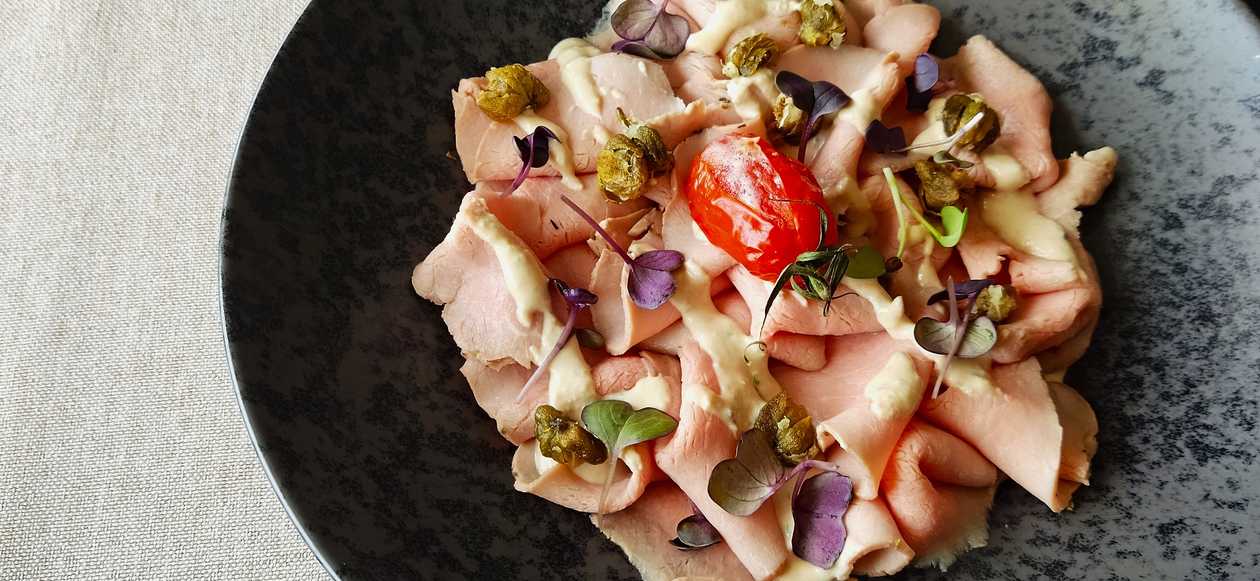 Vitello Tonato - thin slices of veal with tuna and capers