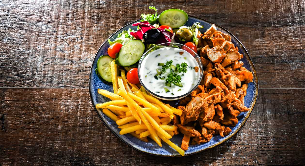 Kurací Kebab Tanier