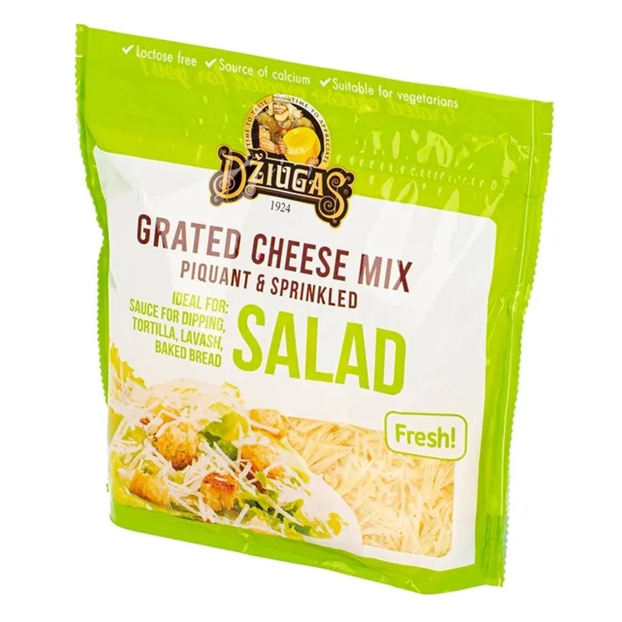 Tarkuotas kietas sūris salotoms, 40% rieb. 200g