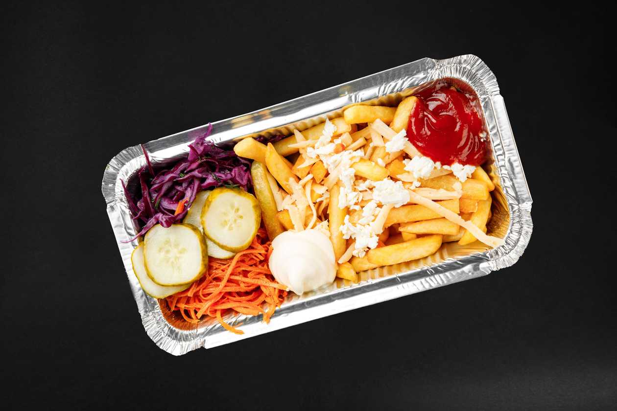 French Fries with Salad