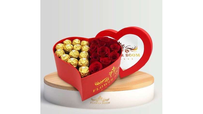 Heart Bouquet In A Box
