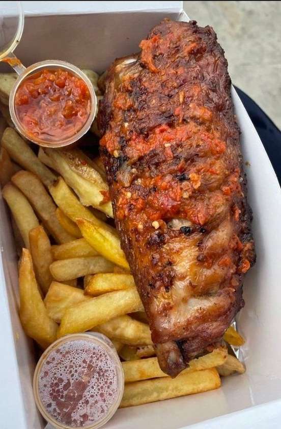 French Fries with Fried Turkey