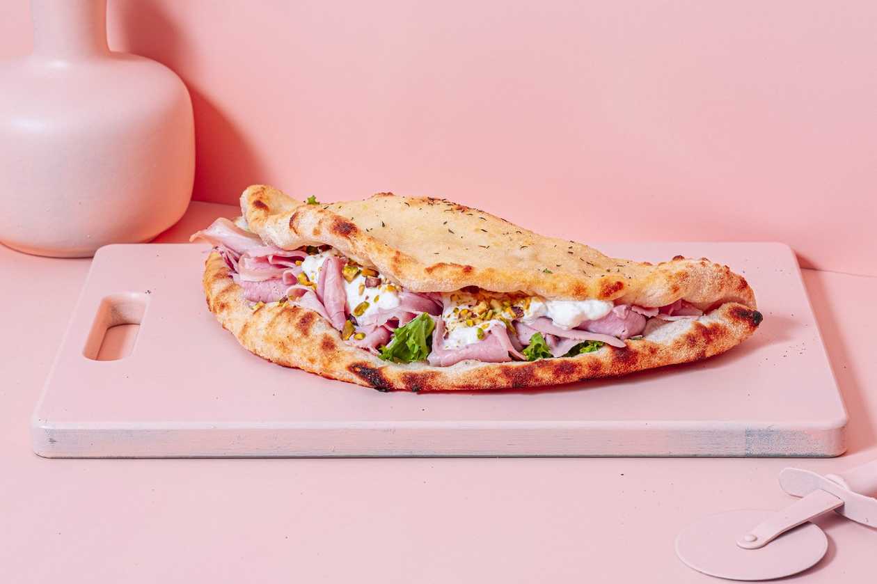 Cotto and Burrata Panini Pizza