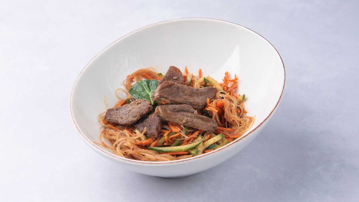 Salad with beef and glass noodles
