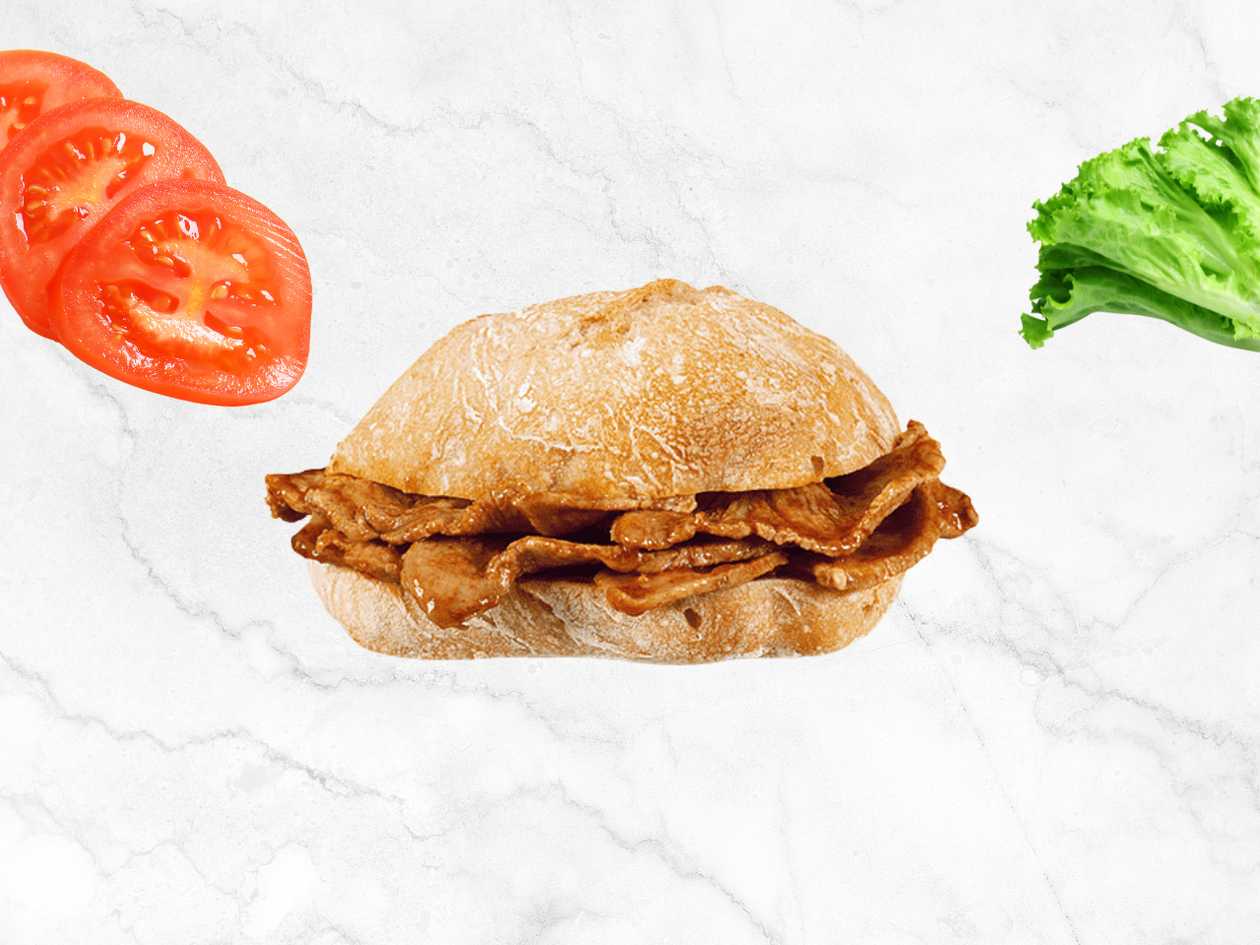 Steak in Bread w/ Lettuce & Tomato