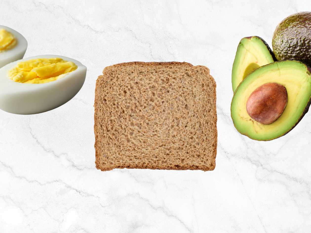 Toast w/ Avocado & Boiled Egg in "Shape" Bread