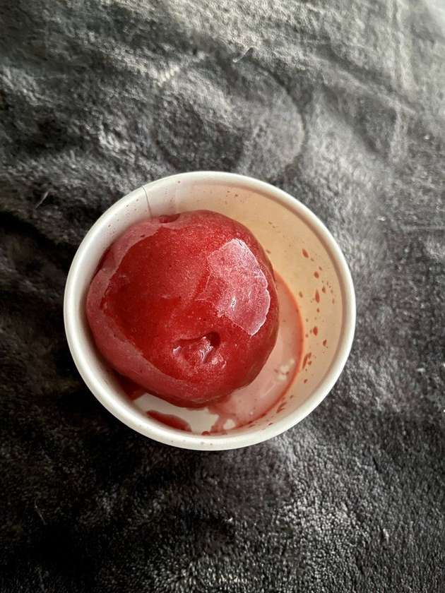 Strawberry sorbet