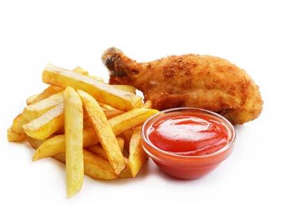 Yam chips with Chicken