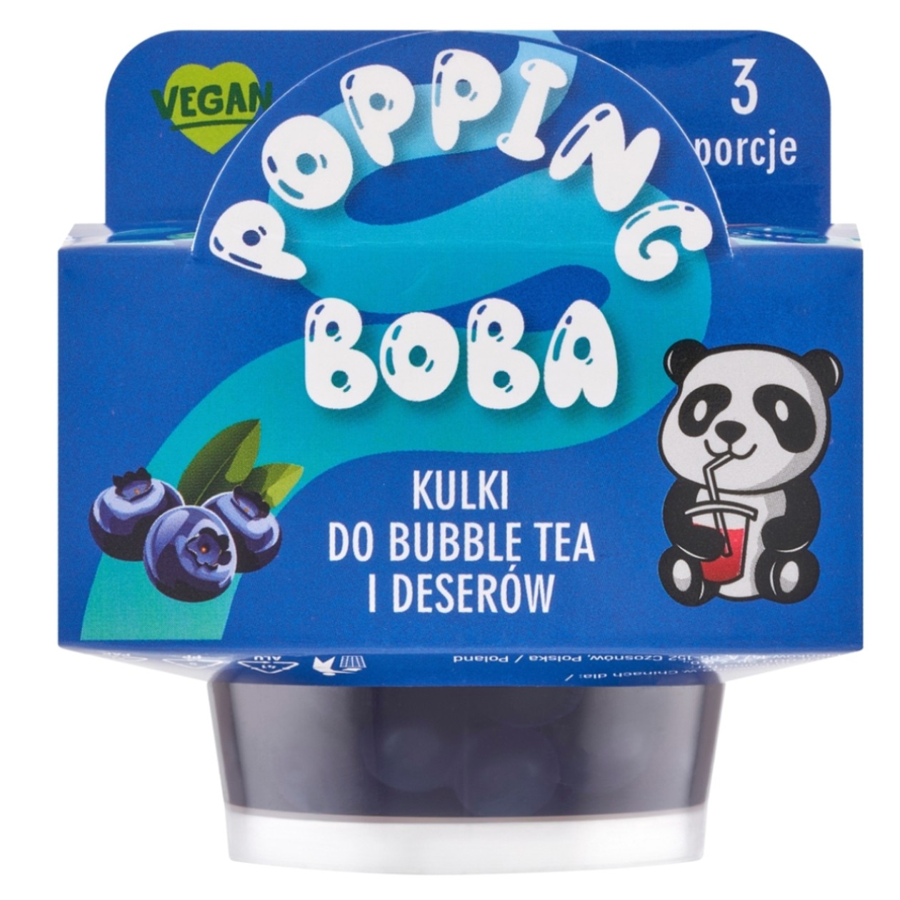 Kuleczki do Bubble Tea o Smaku Jagodowym Popping Boba 130g (expires soon)
