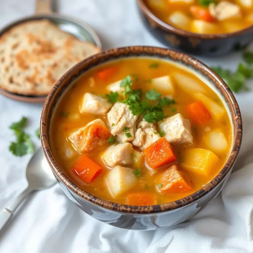 Ciorba de pui a la grec + Pilaf cu pui