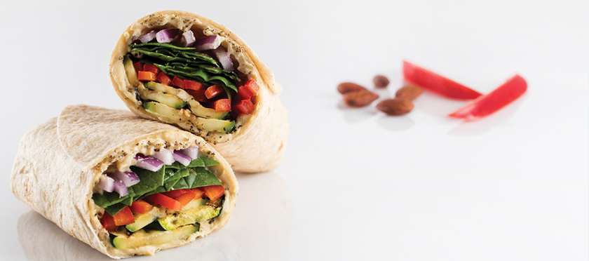 Courgettes & Hummus Wrap