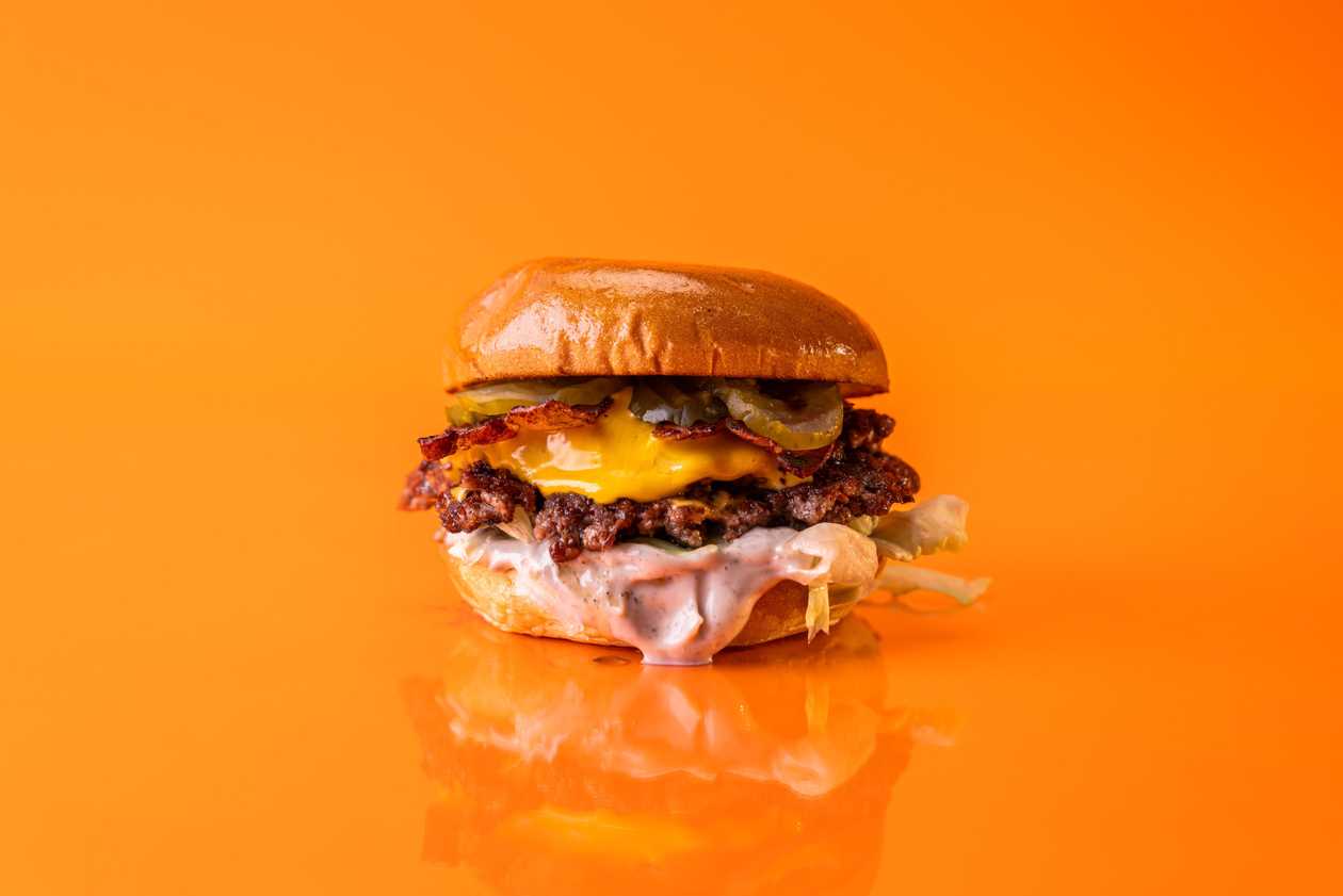 Burger with Bacon and Truffle Mayo