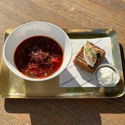 Borscht with Stewed Cheek