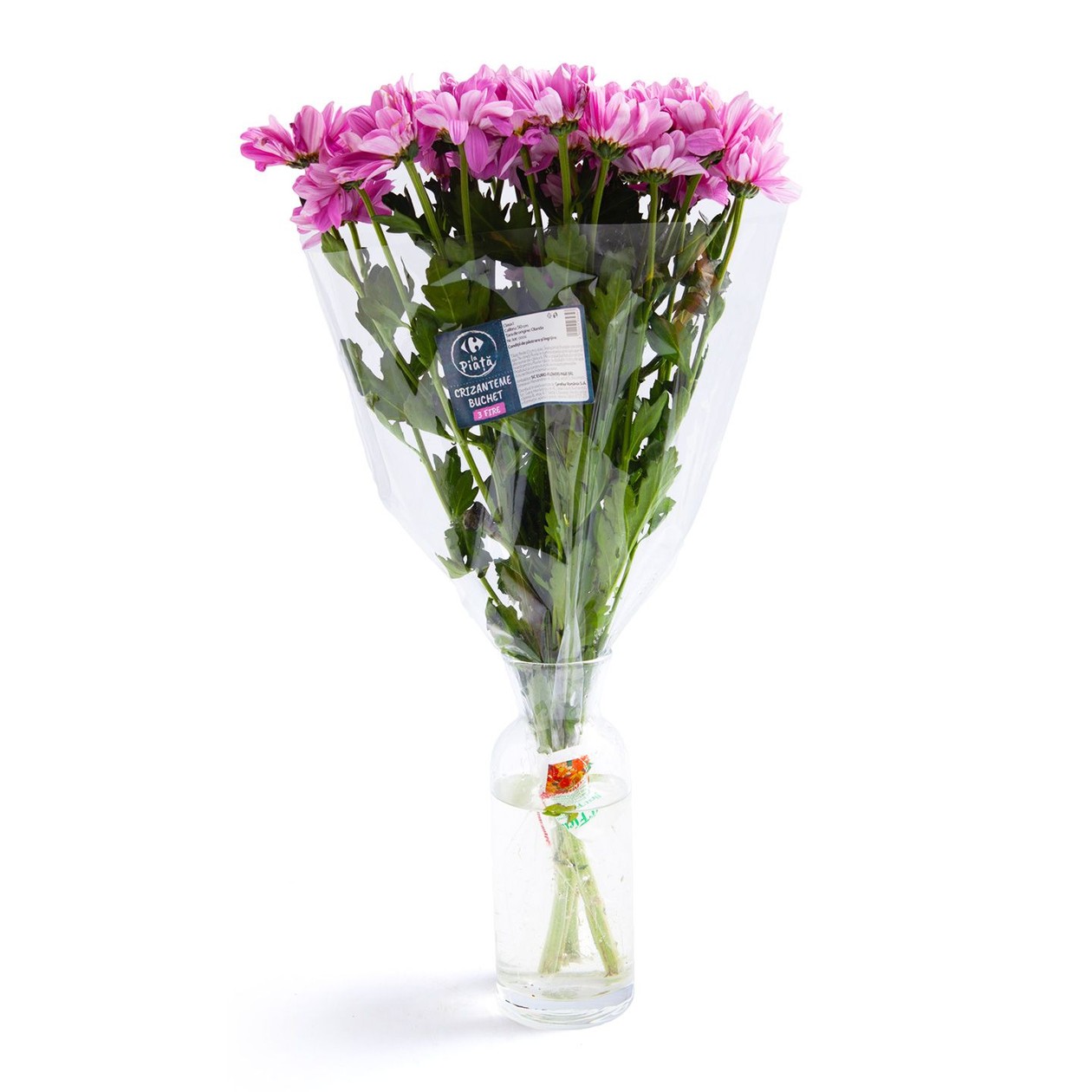 Buchet de crizanteme, Carrefour La Piata, 3 fire, calitatea I