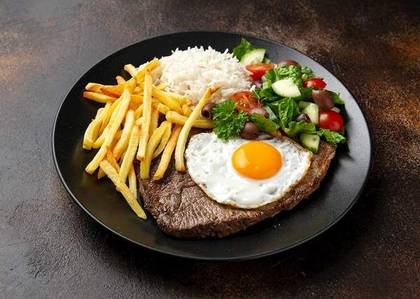 Portuguese Steak with Fried Egg and Fries
