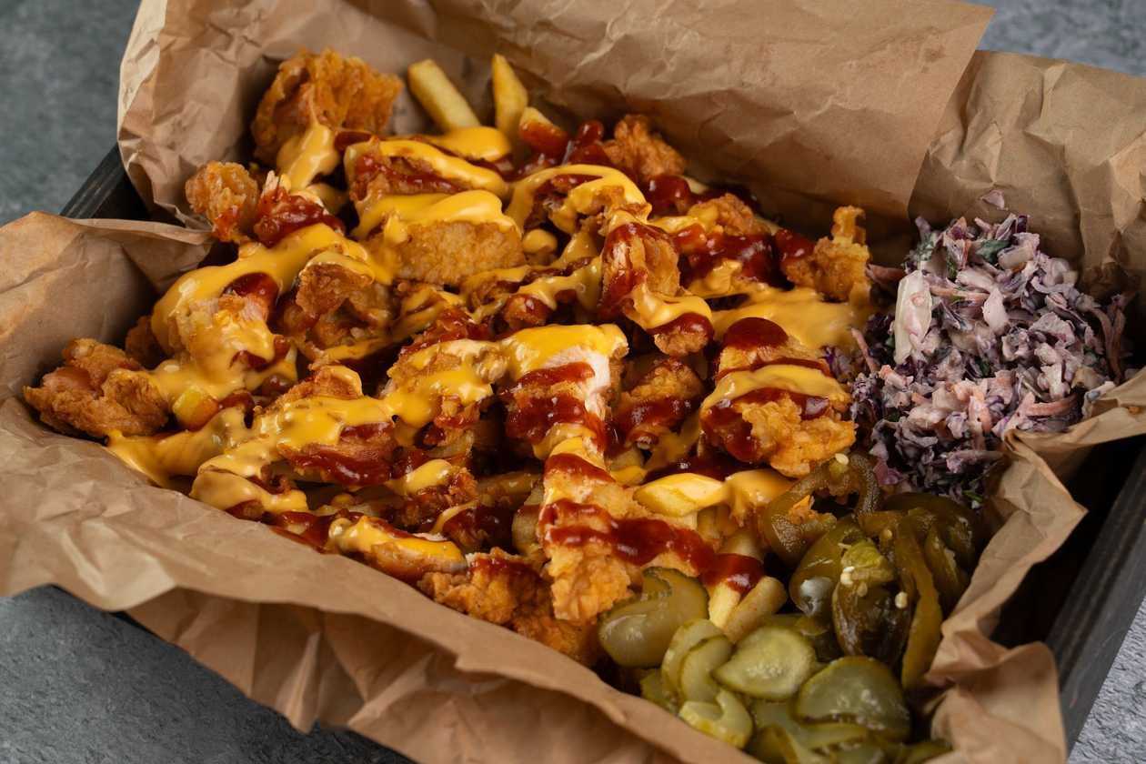 Dirty Fries with chicken + Drink