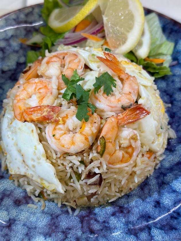 Arroz Frito com Camarão