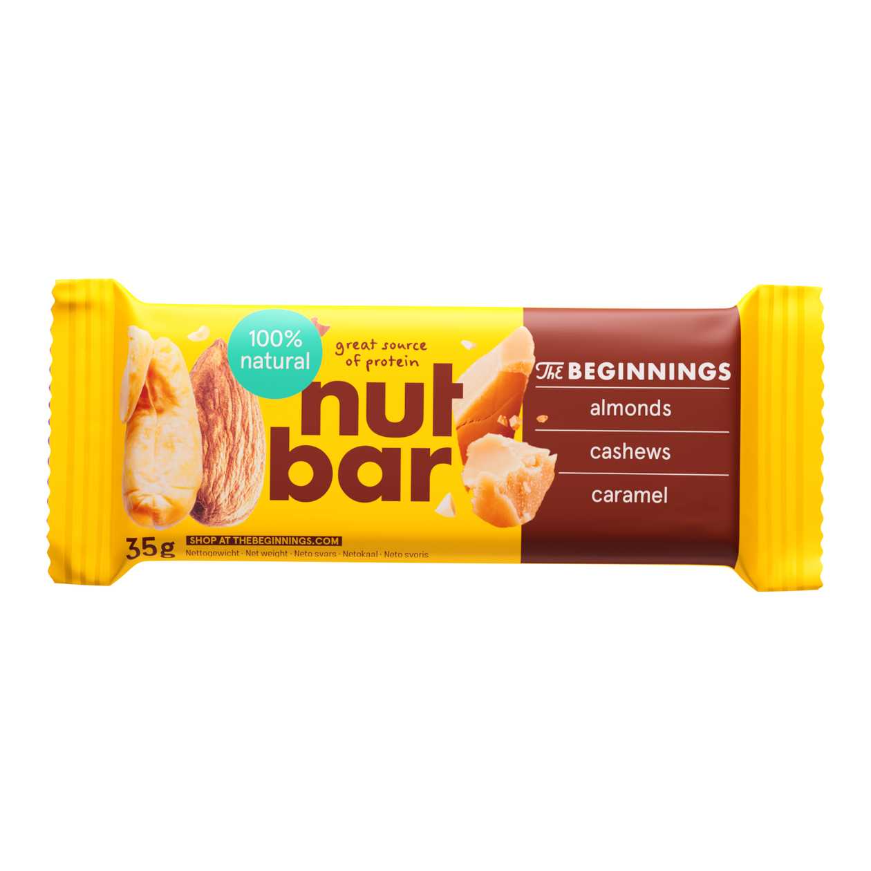 Beginnings nut caramel bar 33g