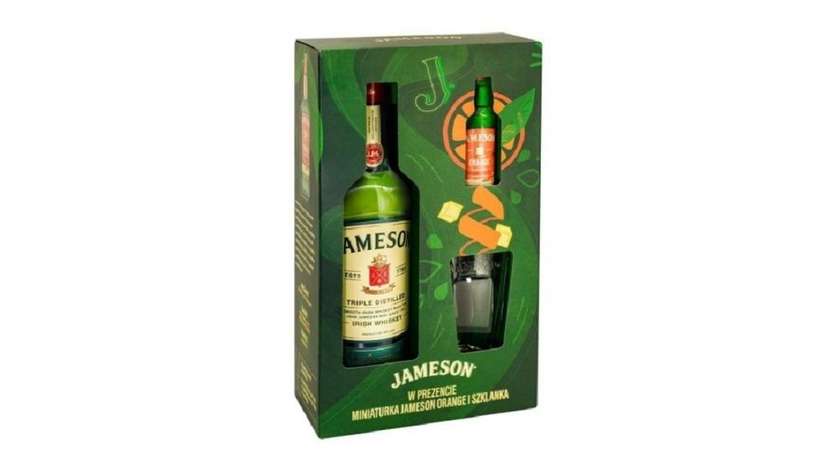 Jameson  0,75L zestaw kileliszek + Miniaturka