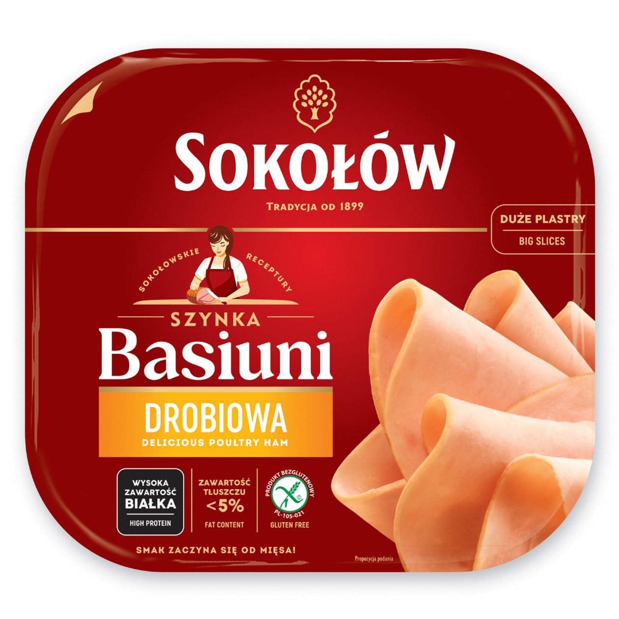 Szynka Basiuni Drobiowa Sokołów 140g (expires soon)