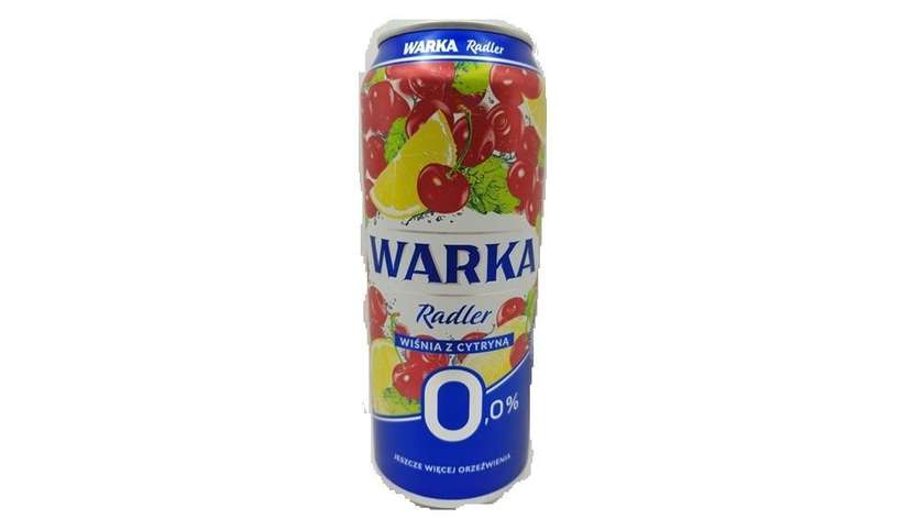 Warka Radler Wiśnia z Cytryną 0,0% 0,5L pusz.