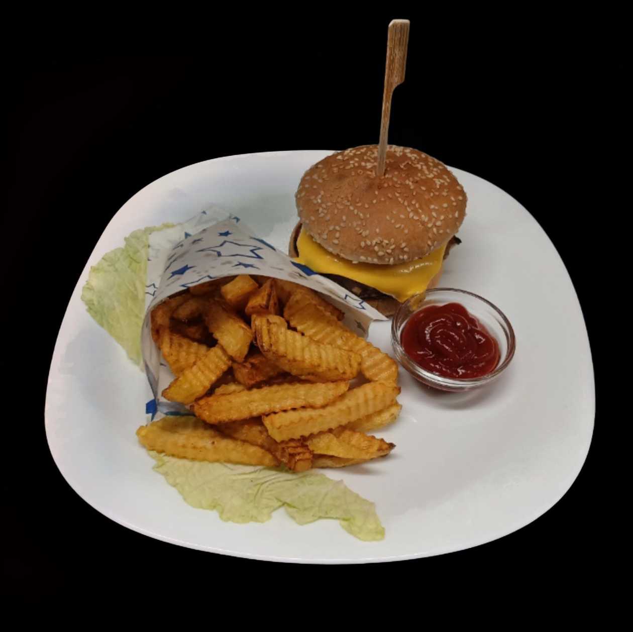 Burgers ar kartupeļiem frī 380 g B, K, D