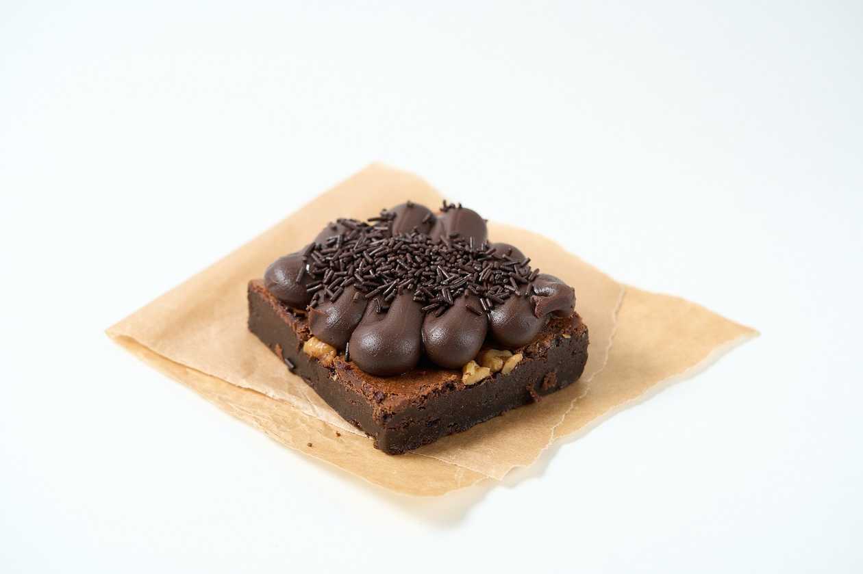 Individual Brownie with Brigadeiro Topping