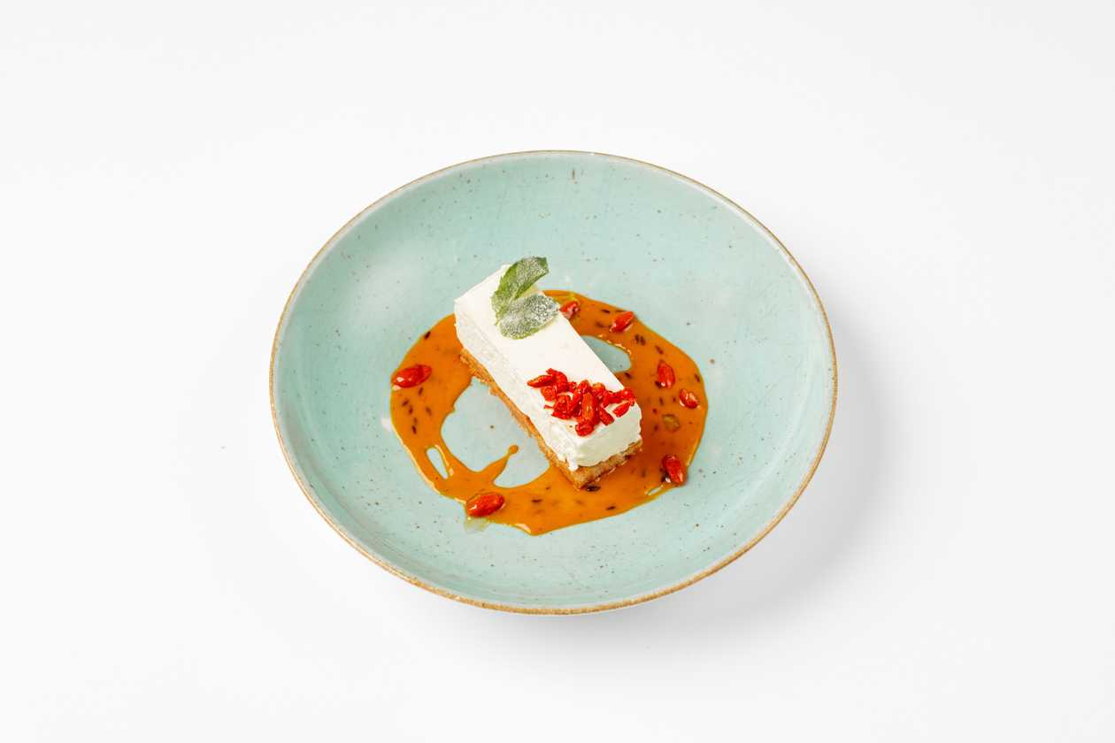 Cheesecake con Olivello Spinoso e Goji