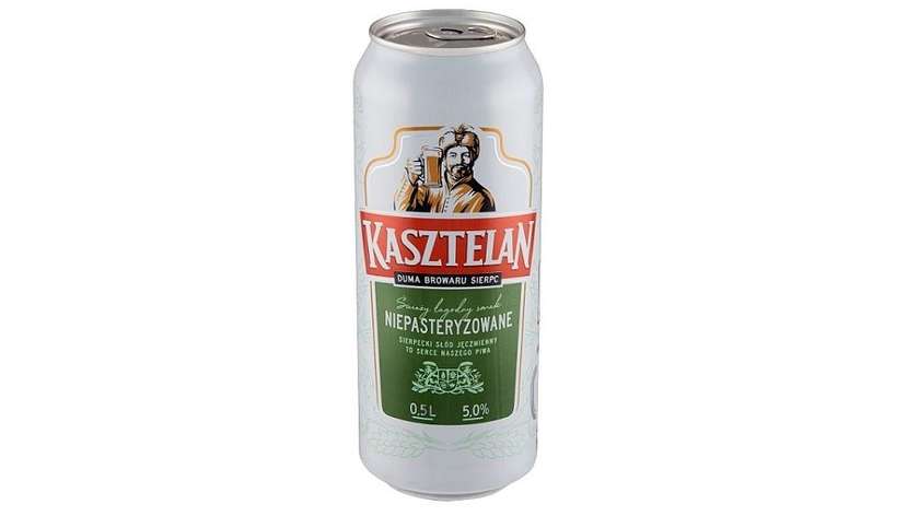 Kasztelan Niepasteryzowany 0,5L puszka kaucja