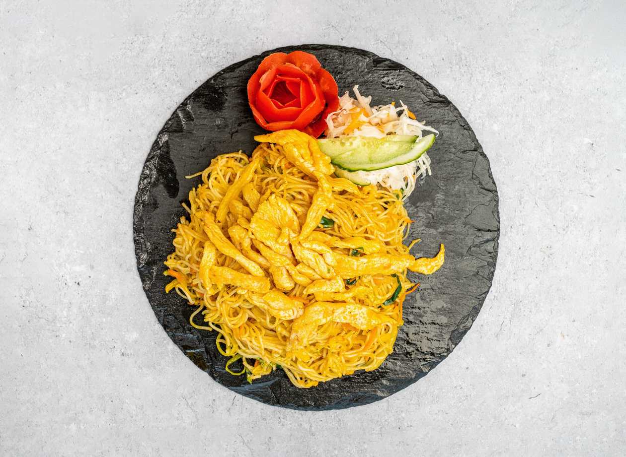 42. Fried Rice Noodles with Chicken