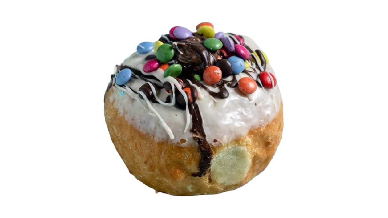 Doughnut with Smarties & White Chocolate