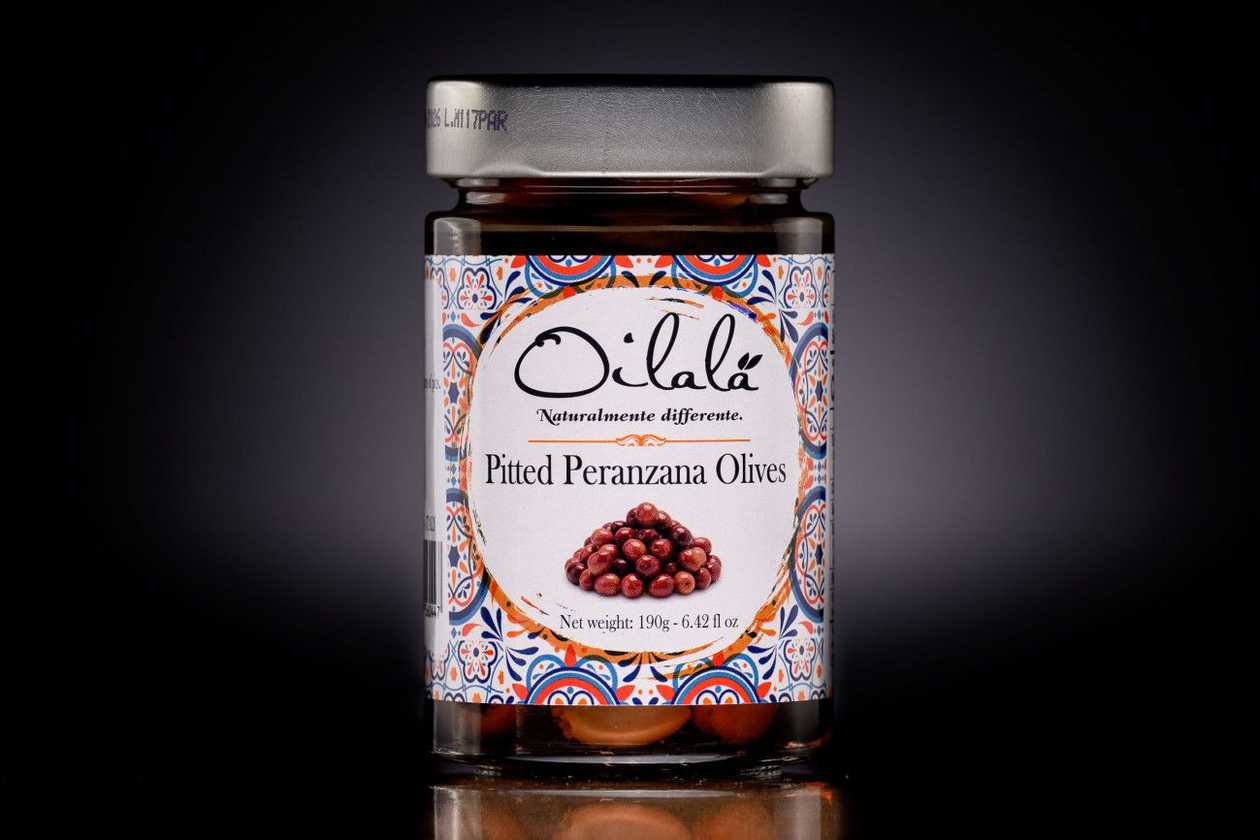 Oilala - Linea Gourmet - Măsline Peranzana Fară Sâmburi in Ulei de Măsline 190g