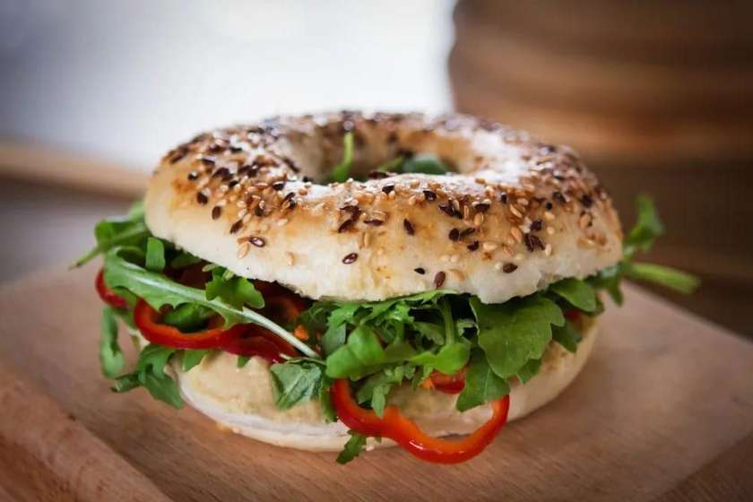 Hummus Bagel